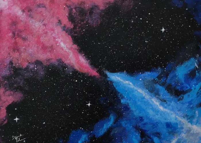 Beautiful Galaxy View Acrylic Painting
